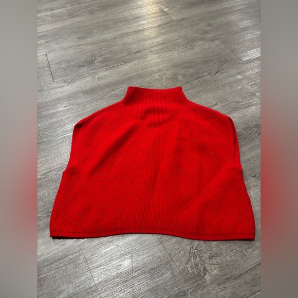 Anthropologie The Enza‎ Oversized Ribbed Cashmere Vest Size Medium Red - Picture 4 of 5